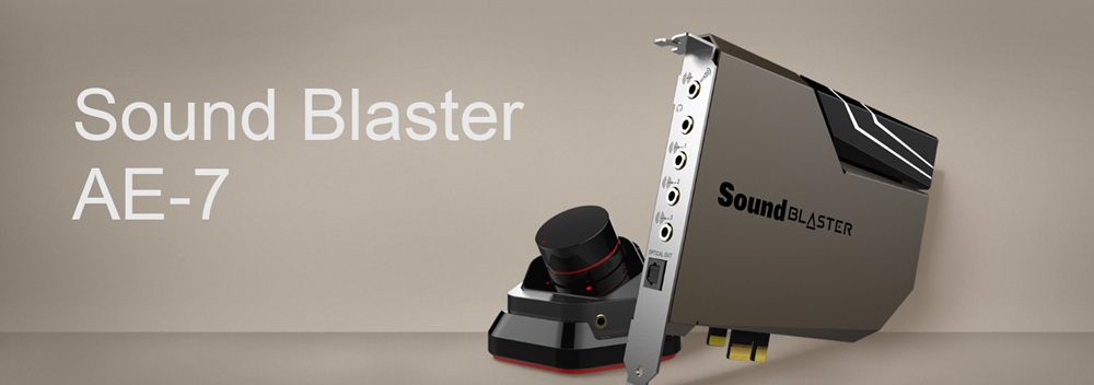 Karta dźwiękowa Creative Sound Blaster AE-7 PCI-e pod skosem